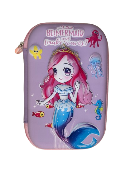 3D Jumbo Pencil Case-Mermaid theme