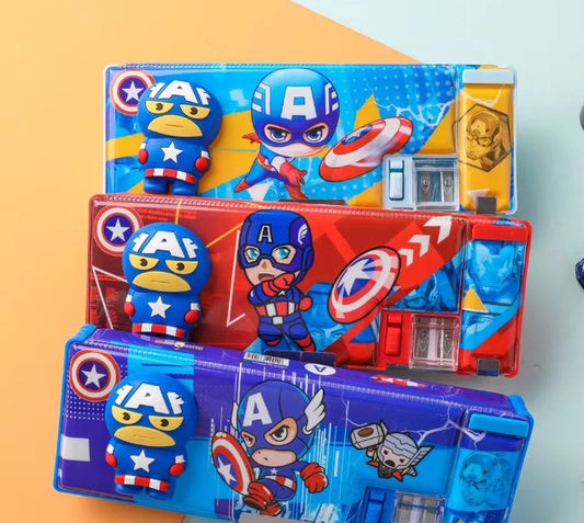 3D Captain America Multifunctional Pencil Box