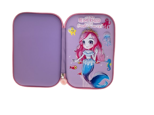 3D Jumbo Pencil Case-Mermaid theme